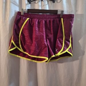 Old Navy Purple and Yellow Athletic Shorts Lightweight Elastic Waist